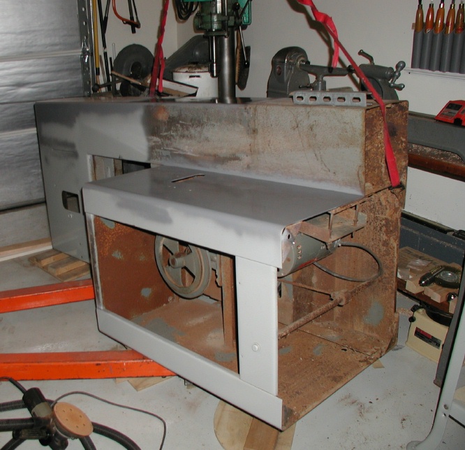 Bandsaw on side